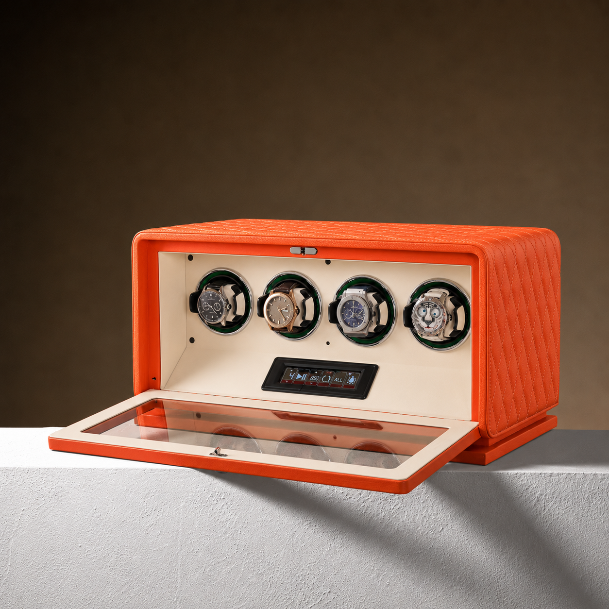 Monico Orange Quad Watch Winder